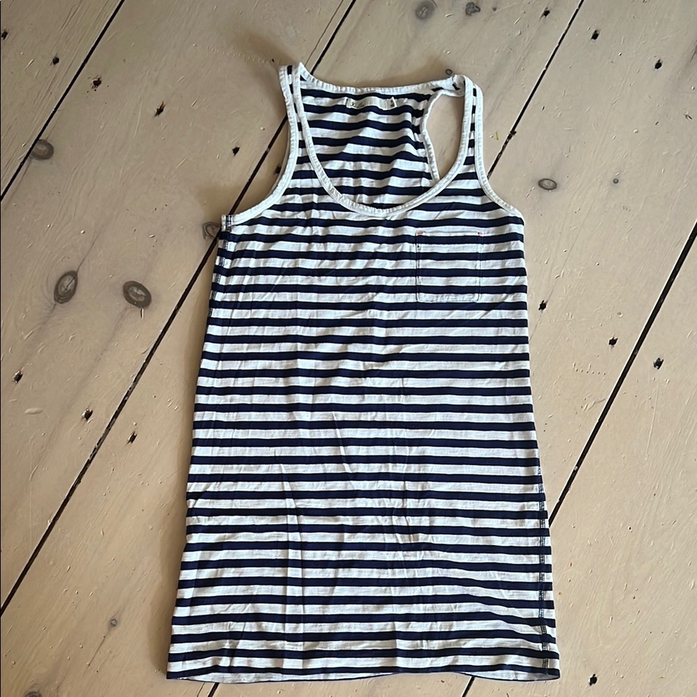 Madewell Navy and White Striped Mini Dress